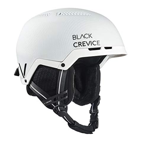 Black Crevice Skihelm Chamonix, matt weiß Carbon/schwarz Cover