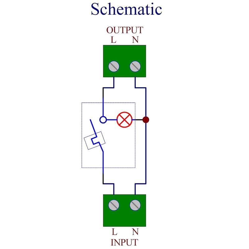 DIN Rail Mount Rocker Switch Thermal Circuit Breaker Overload Protector Module.
