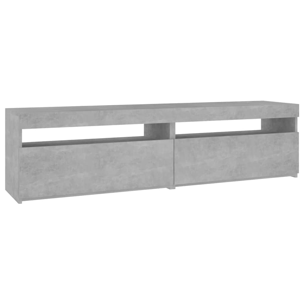 Muebles TV,Muebles de Salon,Muebles,Muebles de TV con Luces LED 2 Unidades Gris hormigón 75x35x40cmAdecuado para salón, Dormitorio
