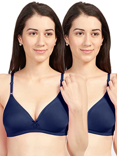 Image of SONARI Omania Womens Non-Padded Cotton Polyester Bras - Solid, Non-Wired, Medium Coverage, Hand Washable (Pack of 2)
