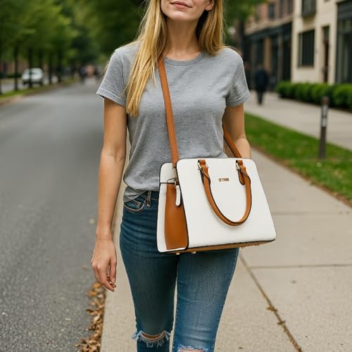 Image of Qiyuer Satchel Purses For Women Handbag And Wallet Set Tote Bag | Premium Vegan Leather,Matching Wallet,RFID Blocking,Work,Casual