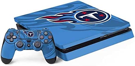 Skinit Decal Gaming Skin Compatible with PS4 Slim Bundle - Officially Licensed NFL Tennessee Titans Zone Block Design