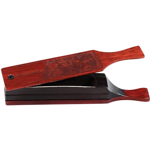 FOXPRO-Thermally-Modified-Poplar-Box-Call-with-Blood-Orange-Lid-Laser-Engraved-Paddle-Premium-Turkey-Hunting-Call-Made-in-USA-TMPBO