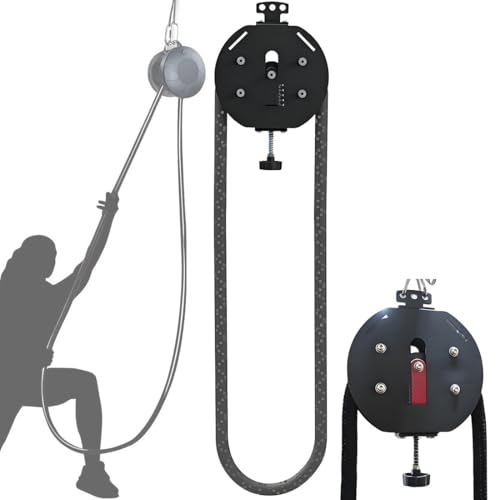 Sistema de entrenamiento de cuerda suspendida, polea de cable de resistencia ajustable para gimnasio en casa, entrenador muscular abdominal y de espalda, máquina de escalada versátil para fuerza y