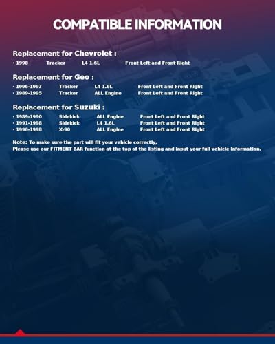 Image of KAX Front Brake Caliper Compatible with Geo Tracker 1989-1997