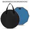 CROWNSHOP Drum Practice Pad and Sticks Double Sided Silent Practice Drum Pads 12-Inch Silent Snare Drums Training Kit for Adults Kids Includes Sticks Oxford Storage Bag (Blue) #1