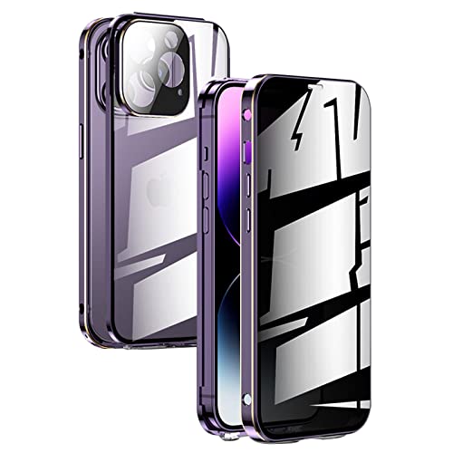 Coque pour iPhone 14 double verrouillage de sécurité pare-chocs en métal