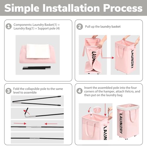 Goodpick-Pink-Laundry-Baskets-with-Wheels-2-Pack-75L-Rolling-Laundry-Basket-with-Removable-Wash-Bags-Large-Laundry-Hamper-for-Corner-Dorm-Collapsible-Laundry-Basket-on-Wheels