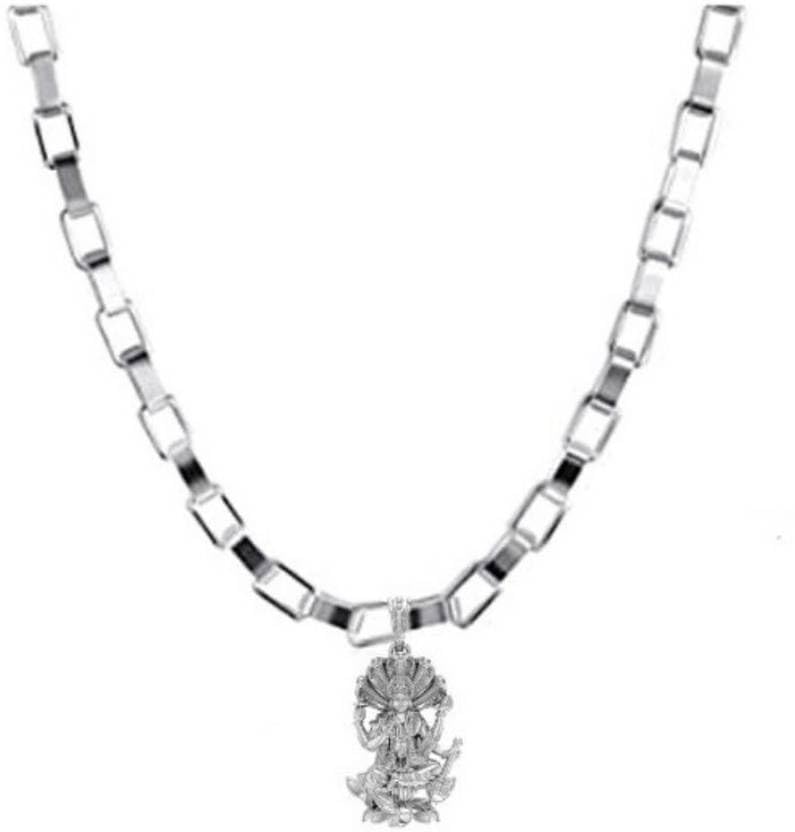 Pendentif Vishnu argent massif 925 collier anti-allergie maille robuste