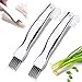 Coltello per Cipolle,2 PCS Affettatrice di Cipolla,Manuale Grattugie,Taglierina Scalogno,Tritatutto di Erbe Affettatrice di Scalogno Veloce Taglierina di Verdure per La Casa Cucina