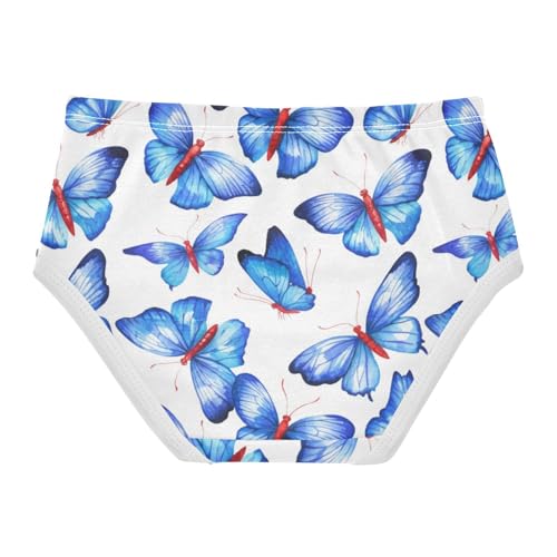 Joisal Blue Butterflies White Girl Panties Cute Girls Underwear Toddler Cotton Designer Briefs Undies Kids 2t2