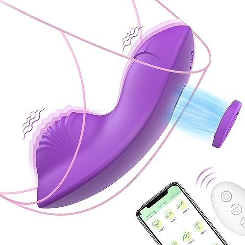 バイブ クリトリス 磁石付き スマホアプリ 遠隔ローター 初心者向き 女性用 クリイキ リモコン付き アダルトグッズ 大人のおもちゃ 超激震 柔らかいシリコン製 静か 生活防水 USB充電式 64 grams 1.0個 パープル - 画像1