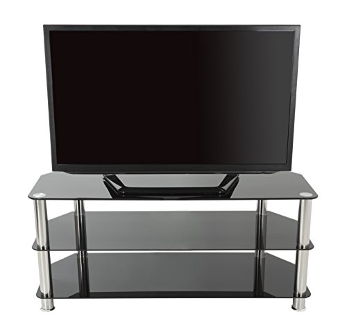 Avf Sdc1000-A Tv Stand For Up To 50-Inch Tvs, Black Glass, Chrome Legs #TOP3