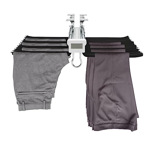 Pants Organizer for Closet, 22 Arms Trousers Rack Pull Out Pants Hanger Cupboard Rack Closet Organizer, Portable Black Pants Hangers for Closet Trousers Rack,Maximum Load 33lbs