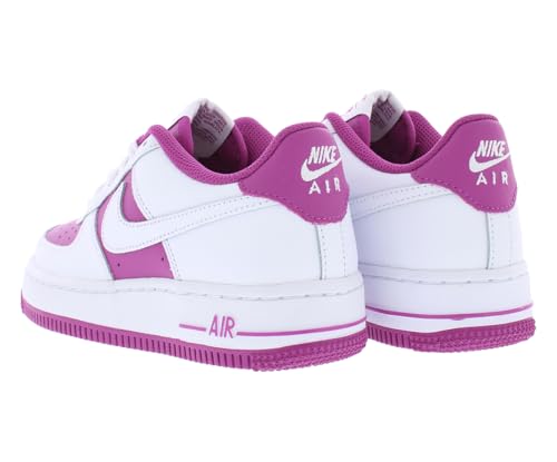 Image of Nike Air Force 1 Big Kids' Shoes (HQ3249-043, Pure Platinum /Glacier Blue /Metallic Silver)
