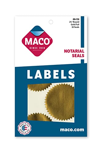 Maco Notary Gold Foil Seals