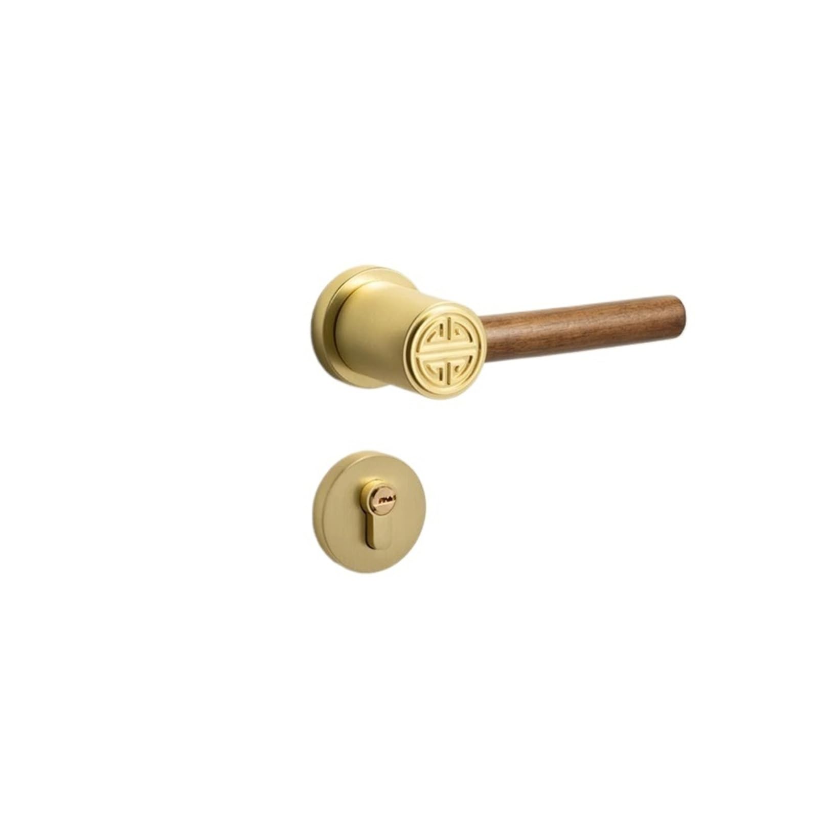 BSAXITHZB Retro Bedroom Silent Split Door Lock Handle(Gold-Silent)