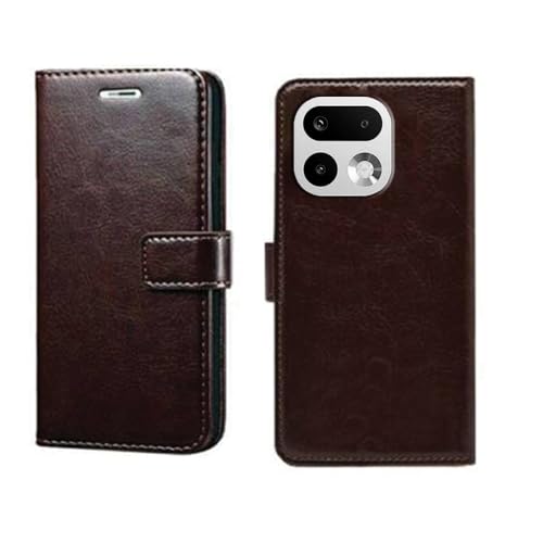 Image of amazon basics Realme 16 Pro Plus 5G Flip Cover | Card Pockets Wallet & Stand | Flip Cover for Realme 16 Pro Plus 5G (Coffee)