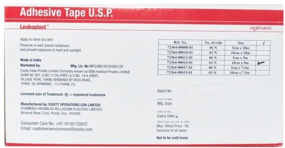 Image of Leukoplast Adhesive Tape - Pack of 3-10 CM X 9 M - White