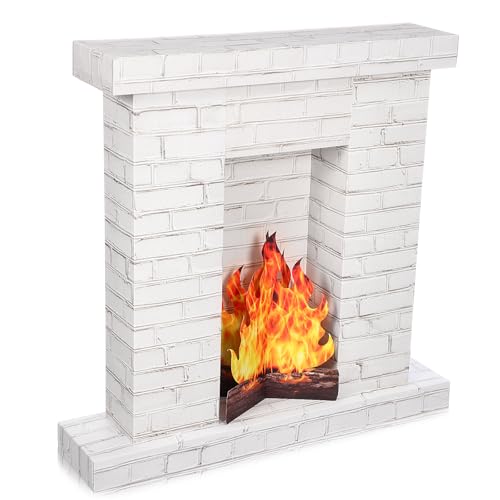 AmazingSpark 1 Set Christmas Corrugated Fireplace 35.5 x 29 x