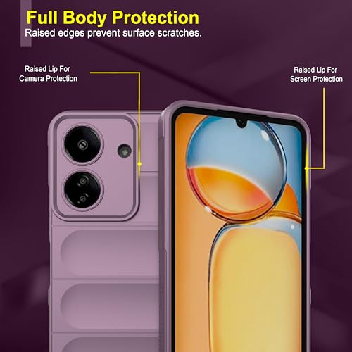 Image of Amazon Basics Back Case Cover for Mi Redmi 13C 4G (Silicone Lavender)