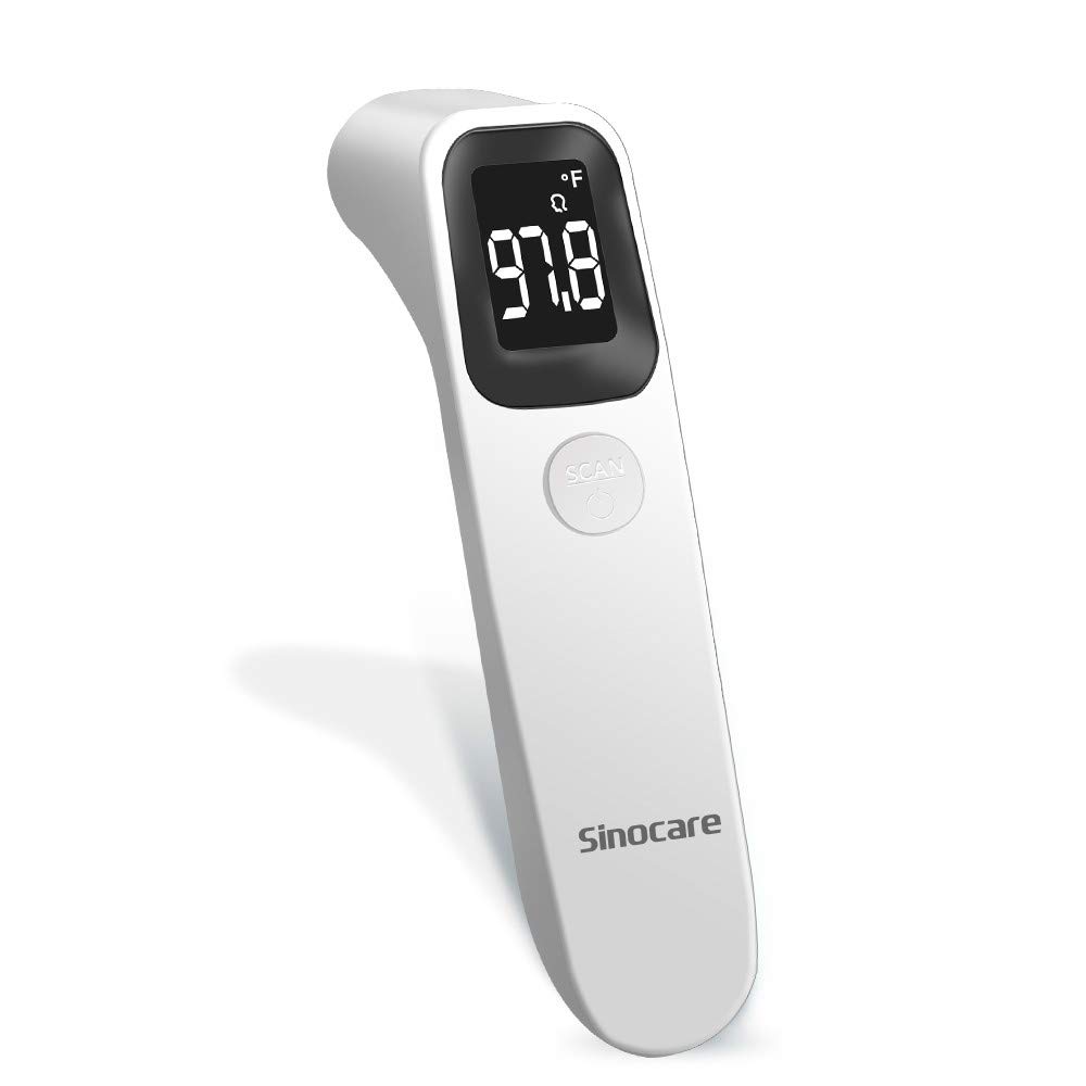 Sinocare Thermometer Forehead, No-Touch Forehead Thermometer for Adults and Kids, Medical Digital Infrared Thermometer for Fever with Alarm and Memory Function,Instant Accurate Reading for Baby 5.4 in