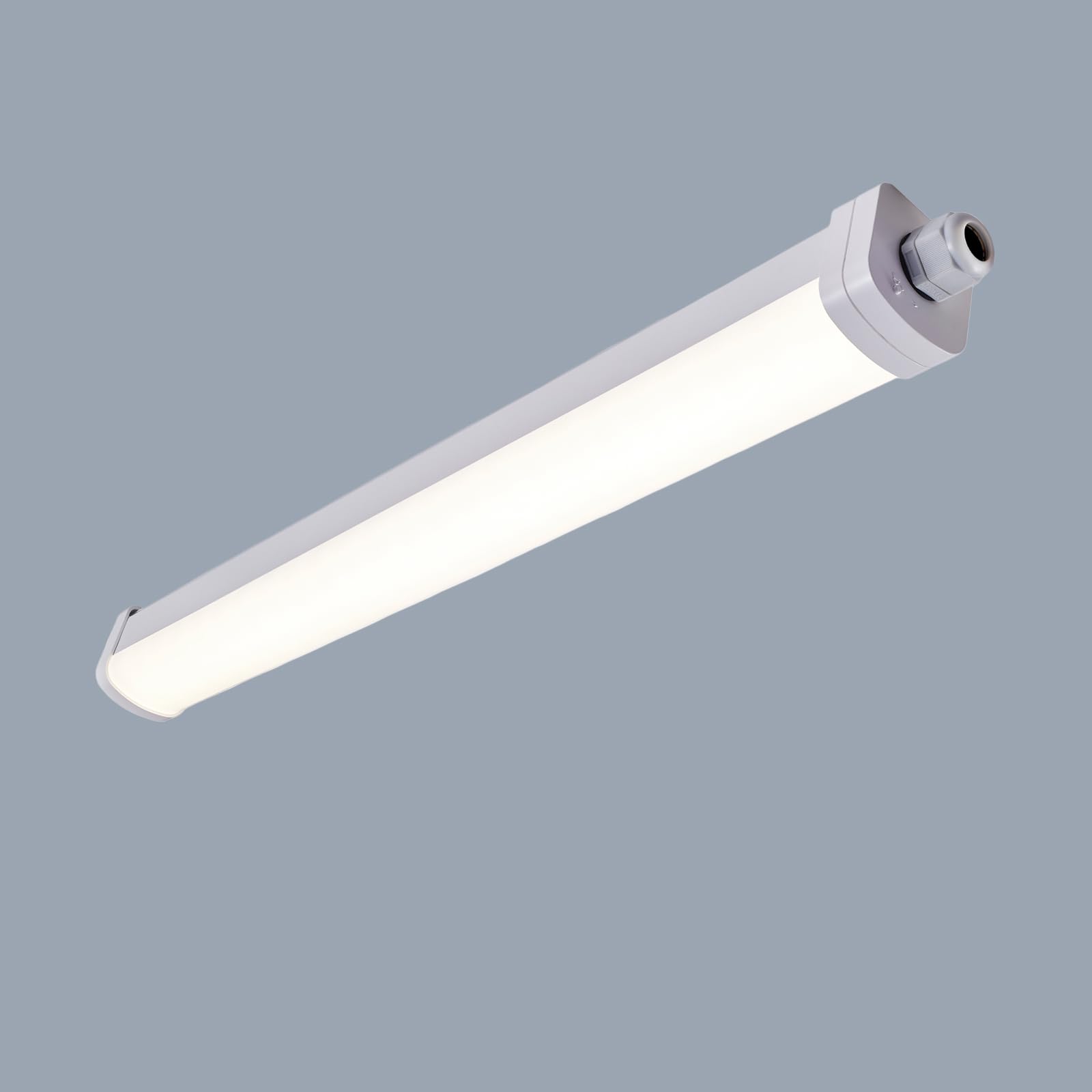 LEZOE LED lampada da soffitto luce IP66 impermeabile 60CM, 15W 2100Lumen (140Lm/W) tubo luce da soffitto a LED antiumidità, per bagno stanza magazzino cantina garage officina cucina ufficio 4000K