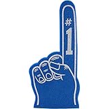 Giant Foam Finger 18 Inch- Number 1 Universal Foam Hand for All Occasions - Cheerleading for Sports - Exciting Vibrant Colors use as Celebration Pom Poms- Great for Sports Events Games School Business