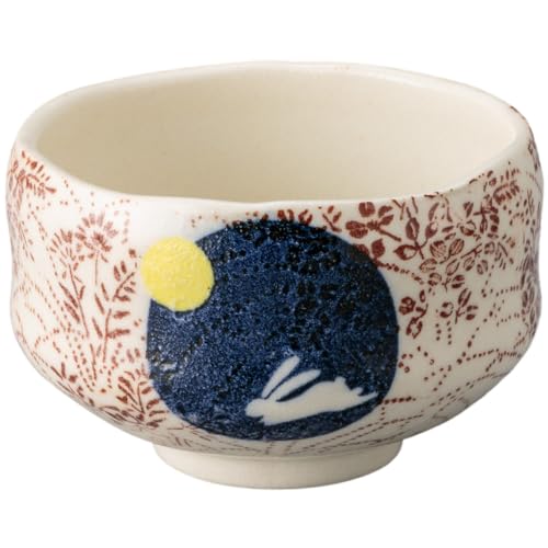エールネット(Ale-net) 抹茶碗 小茶碗・月うさぎ 陶器 美濃焼 日本製 matcha bowl