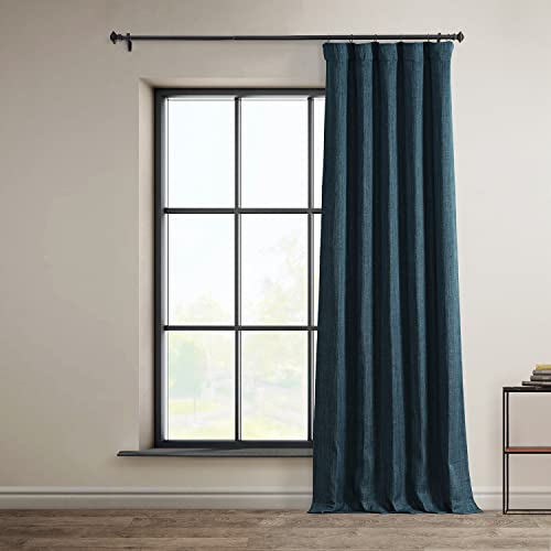 HPD Half Price Drapes Faux Linen Textured Room Darkening Curtains for Bedroom 84 Inches Long (1 Panel) - Image 2