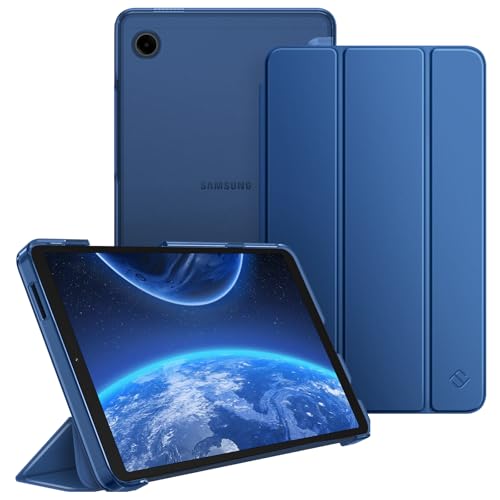 FINTIE Coque pour Samsung Galaxy Tab A11 8.7 Pouces 2025 et Galaxy Tab A9 8.7” 2023, Etui Fin et Transparent Givré Housse Dure et Légère, Bleu Naval