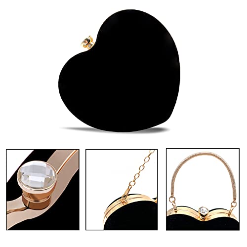 Bolso de mano mujer forma corazón para fiesta y coctel miniatura 6
