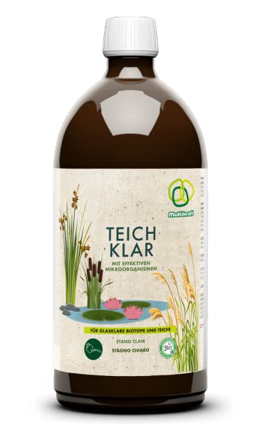Multikraft Teich Klar - Hochwirksames biologisches Teichklärungsmittel für kristallklare Teiche & Gewässer - unterstützt das ökologische Gleichgewicht - Reduziert Algenwachstum, 1 Liter