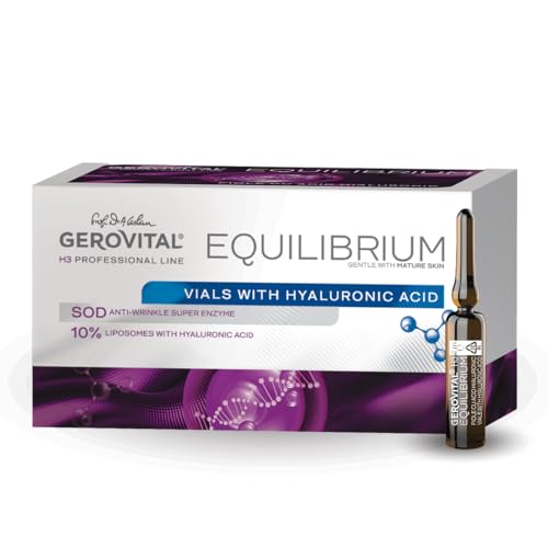 Gerovital H3 Equilibrium Ampollas Profesionales 10% Liposomas Ácido Hialurónico – Suero Intensamente Hidratante y Alisante Líneas de Expresión y Arrugas 20 Ampollas x 2 ml