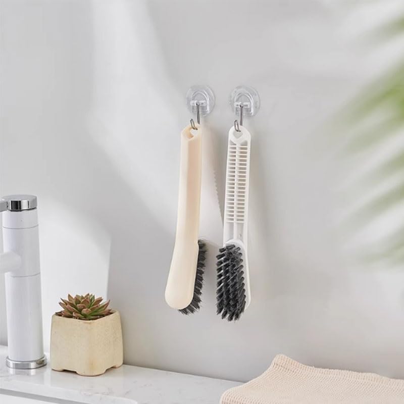 Soft Bristled Shoe Brush for Household Use Non Destructive to Boards Multi Functional Dedicated(Beige)
