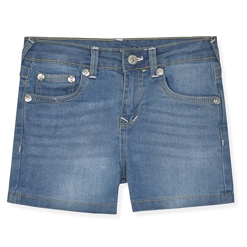 Image of True Religion Girls Jeans Shorts Set Girls Denim Short and Fashion Tee Shirt Clothing Set for Kids