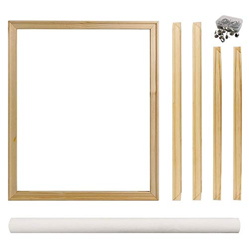 16 x20 Inch Canvas Boards for Painting, Art Stretcher Bars,DIY Solid Wood Canvas Panels Frame,Art Blank canvases for Painting,Frames for Canvas Paintings,Easy to Build Canvas Stretching System