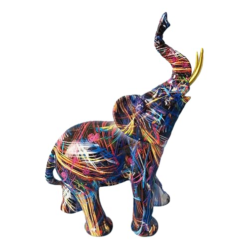 Nixiara Estatua Decorativa Elefante - Escultura De Mesa Estatua De Pie | Resina Abstracta Decoración Elefante Para Sala De Estar Configuración, Arte Animal Moderno Para TV