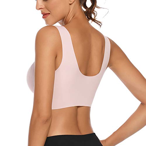 Image of WOWENY Womens Wirefree Seamless Bras Everyday Lounge Bra Sleeping Full Coverage Pullover Bra