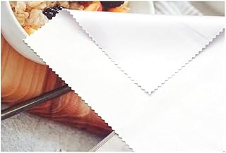 WUJIHE 100 piezas de 230 g/m² con aguja y 1 paño de limpieza de lentes de microfibra, 15 x 15 cm, 17 x 14 cm, colorido, gris, blanco, negro (blanco, 15 x 15 cm)