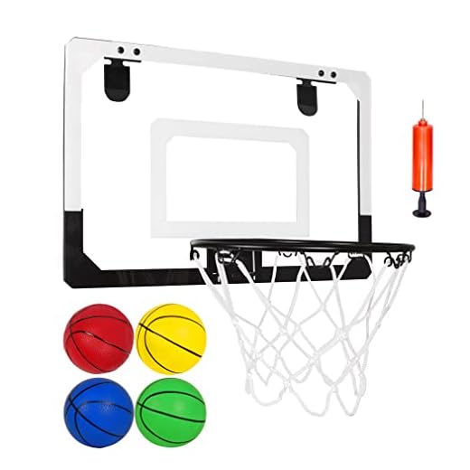 Indoor Mini Basketball Hoop Game for Kids Over The Door 17.5" x 13" Basketball Toy Gifts with 2 Balls