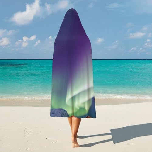 Plaid cape à capuche imprimée Aurore : couverture chaude de voyage - 5