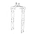Deco 79 Metal Fleur De Lis Indoor Outdoor Scrollwork Arched Garden Arbor, 44" x 15" x 95", Black