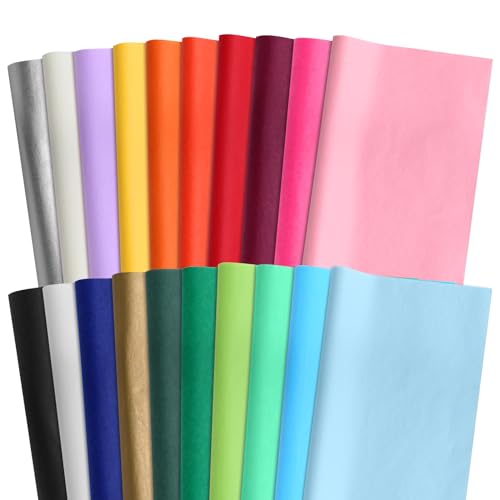 Naler 60 Hojas Papel de Seda 35 x 50cm Papel Decorativo de Colores para Envolver Regalos o Relleno Manualidades de Pompones Decoraciones para Fiestas (20 Colores) Naler 60 Hojas Papel de Seda 35 x 50cm Papel Decorativo de Colores para Envolver Regalos o Relleno Manualidades de Pompones Decoraciones para Fiestas (20 Colores)
