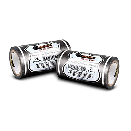 Playtape Road Tape For Toy Cars - Sticks To Flat Surfaces; No Residue; 2-Pack Of 30 Ft. X 4 In. Black Road #TOP7