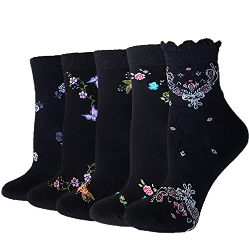 Chaussettes vintage en coton à motif floral DXYAKY pour sublimer vos tenues de saison