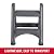 Rubbermaid Two-Step Folding Foot Stool, 14-Inch High, Gray, 300-Pound Capacity, Small Step Stool for Adults/Kids for Use in Library/Kitchen/Bathroom/Garage/Closet