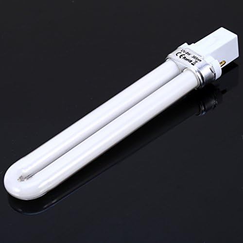 Tbest Lampadina Led,9W 365Nm Rohs,U Shaped Bulb G23 Warm White,Tube 365Nm Bulb,Nailstar Replacement 9W Nail Light Bulbs Lamp Tube for Nail Art Dryer