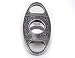 RAAM Designer Cigar Cutter | Sharp Double Blade | Stainless Steel | Silver