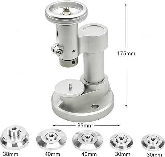 DKULMN Juego de Herramientas para Relojes, Herramienta de reemplazo de batería de Reloj con 25 moldes para Abrir/Cerrar Cajas de Reloj